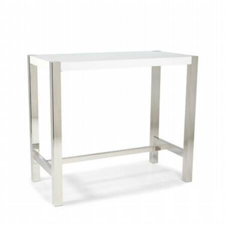 MOES HOME COLLECTION Moe's Home Collection ER-1080-18 Riva Bar Table in White ER-1080-18-0